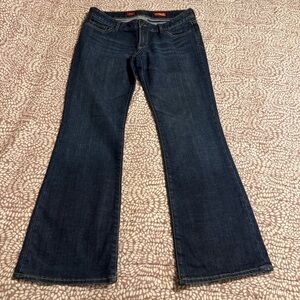 Express Stella Dark Blue Flare Jeans